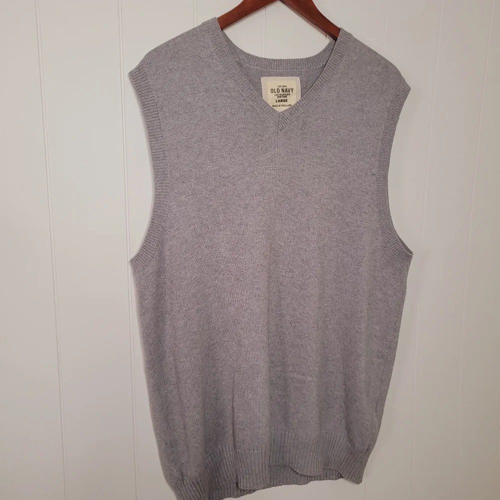 Old Navy Sweater Vest Mens Large Cashmere Blend Preppy Academia Fall Winter